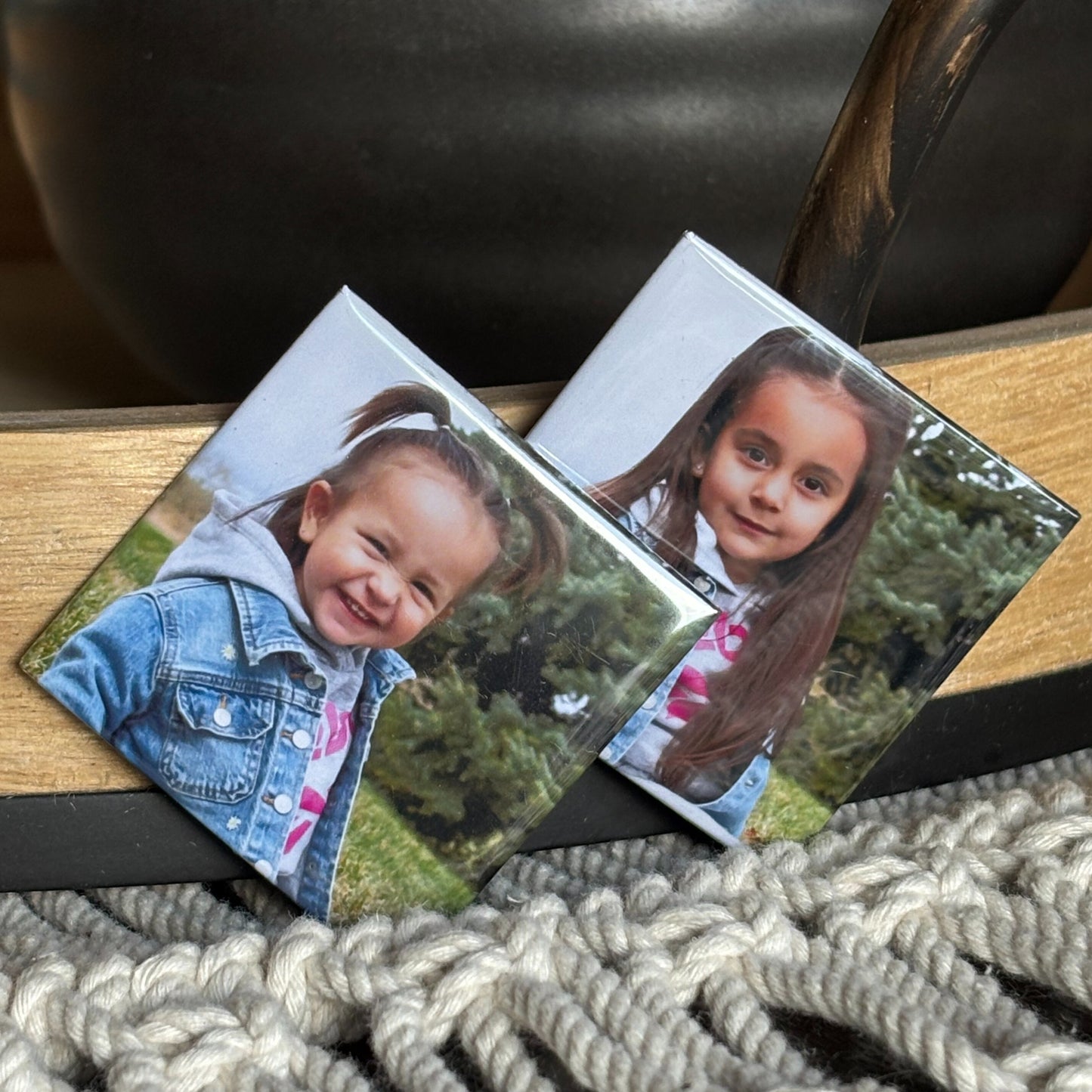 PERSONALIZED PHOTO MAGNETS -2x2 set of 9